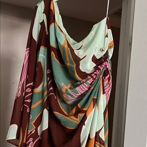 Colorful Draped Dress